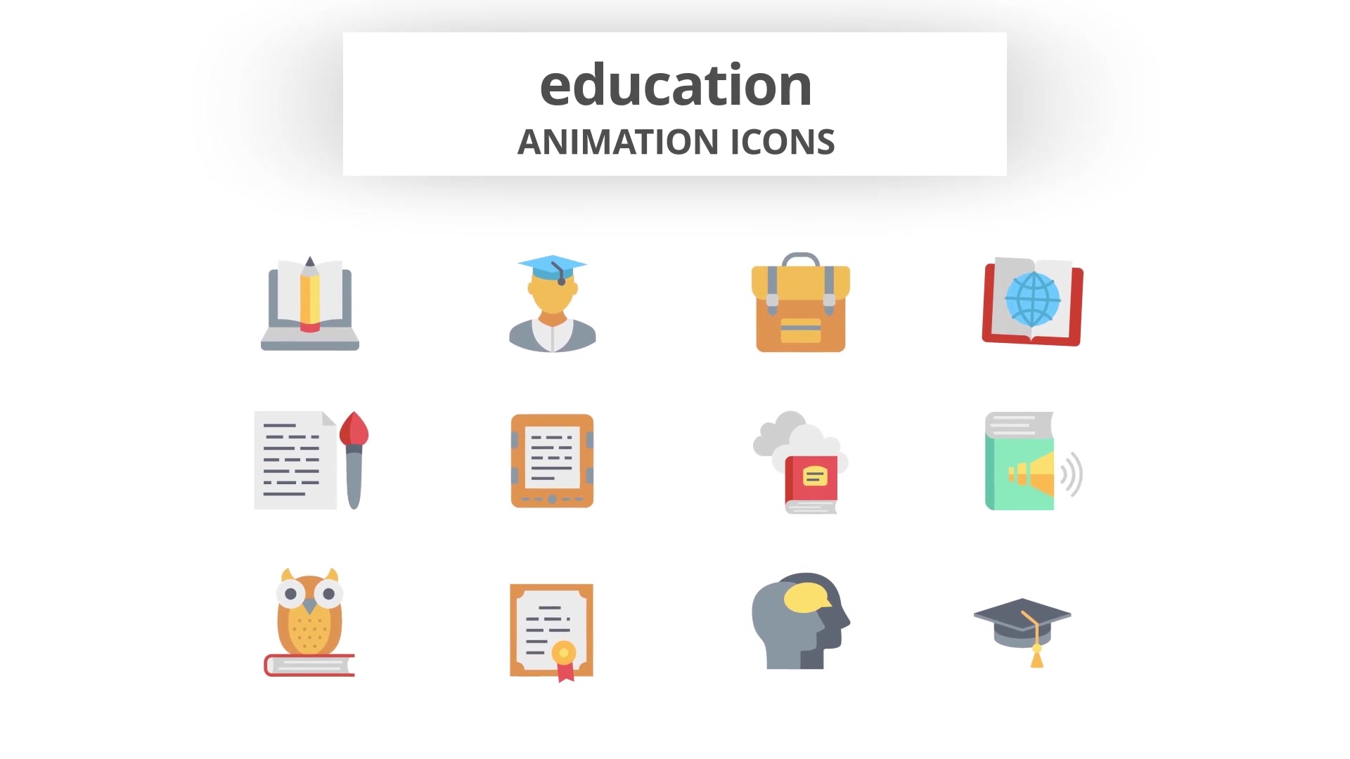 Education Animation Icons (MOGRT) Videohive 26755697 Premiere Pro Image 8