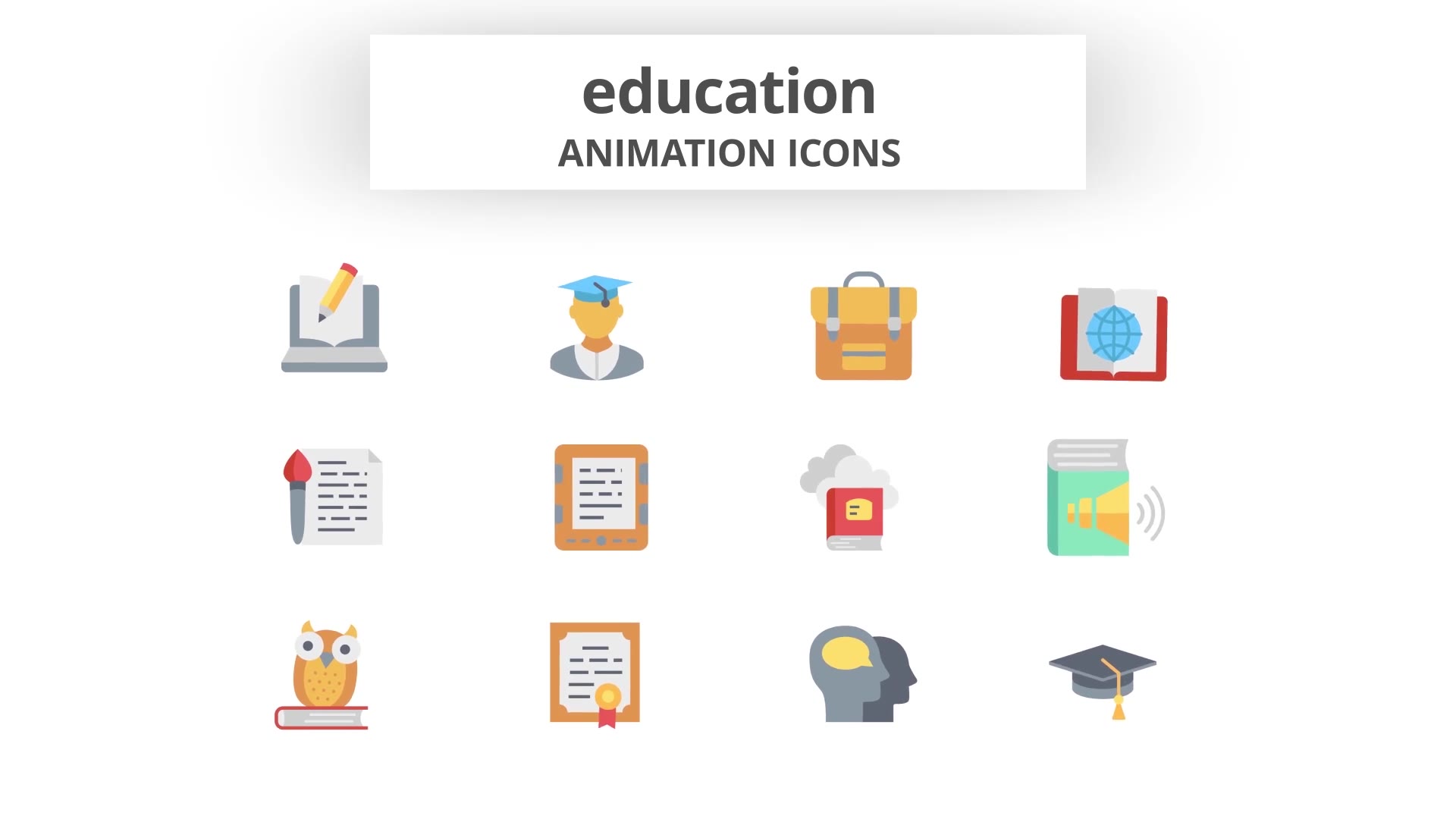 Education Animation Icons (MOGRT) Videohive 26755697 Premiere Pro Image 9