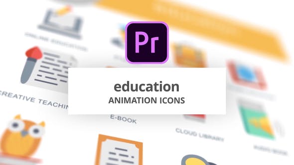 Education Animation Icons (MOGRT) - 26755697 Videohive Download