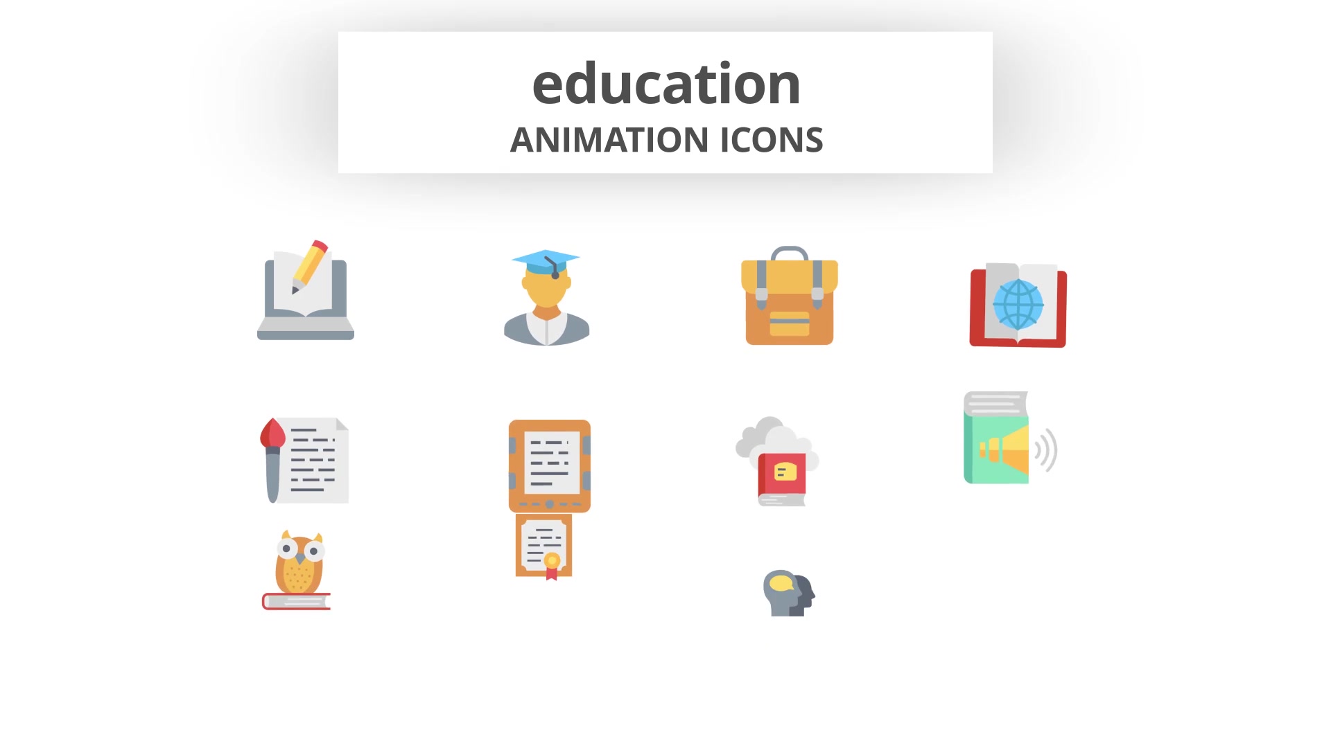 Education Animation Icons Videohive 26634512 After Effects Image 4