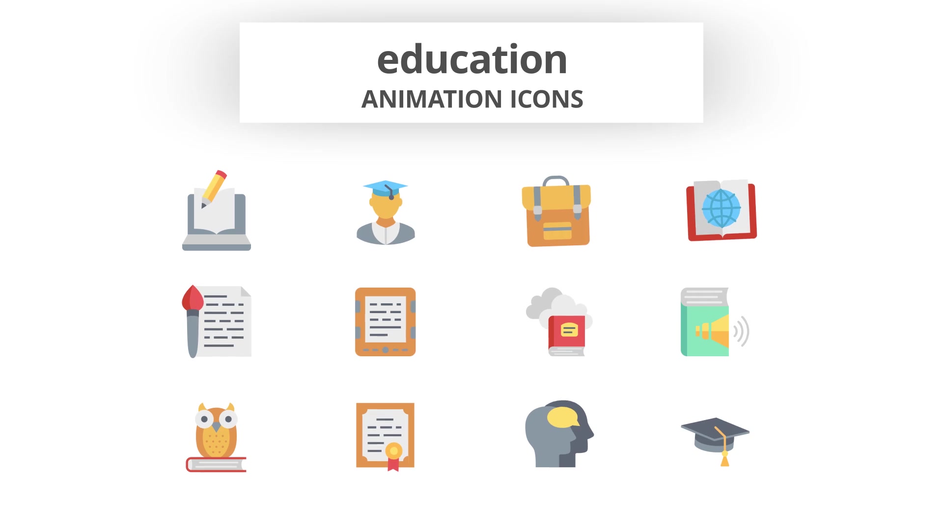 Education Animation Icons Videohive 26634512 After Effects Image 6