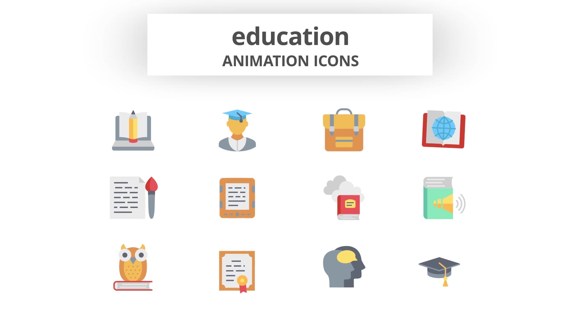 Education Animation Icons Videohive 26634512 After Effects Image 8