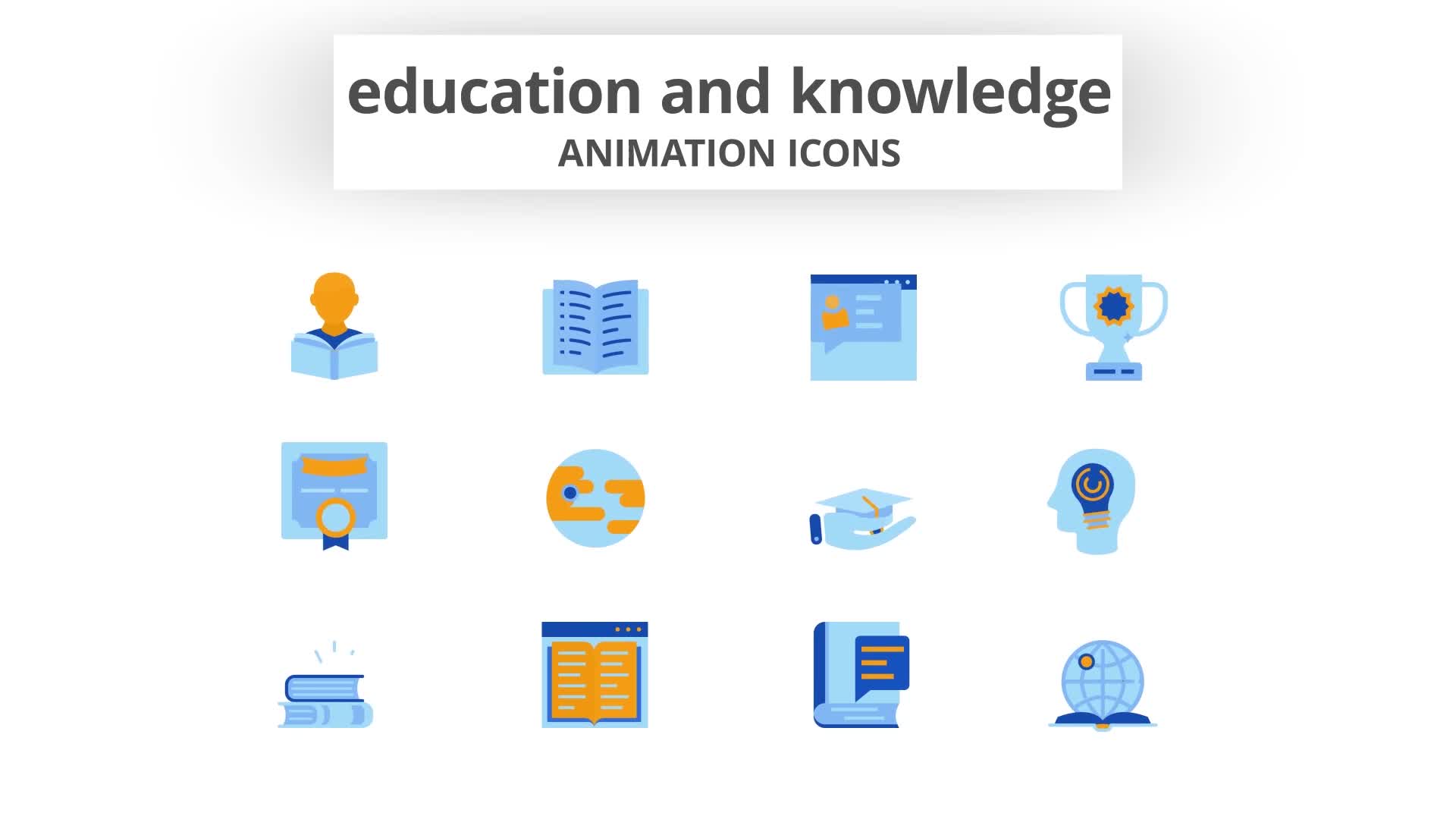 Education & Knowledge Animation Icons Videohive 28168237 After Effects Image 10