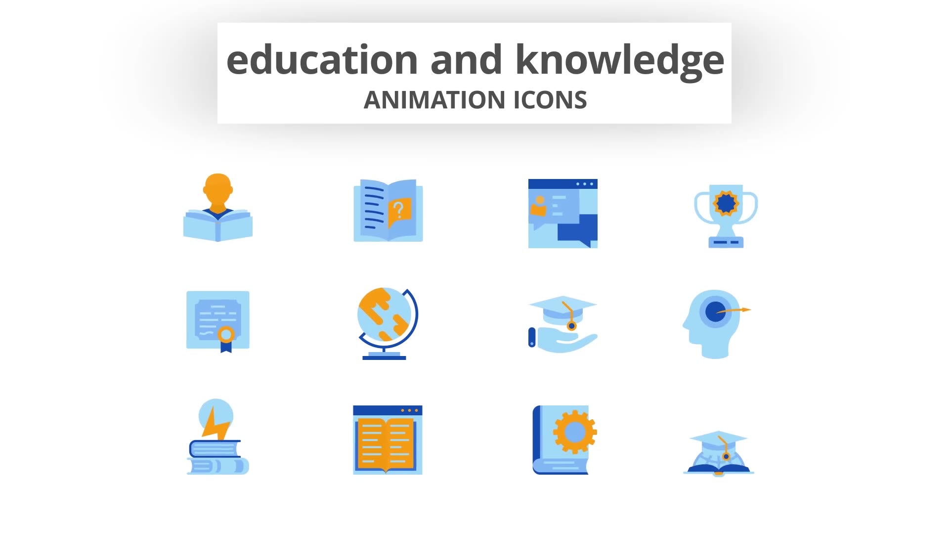Education & Knowledge Animation Icons Videohive 28168237 After Effects Image 6