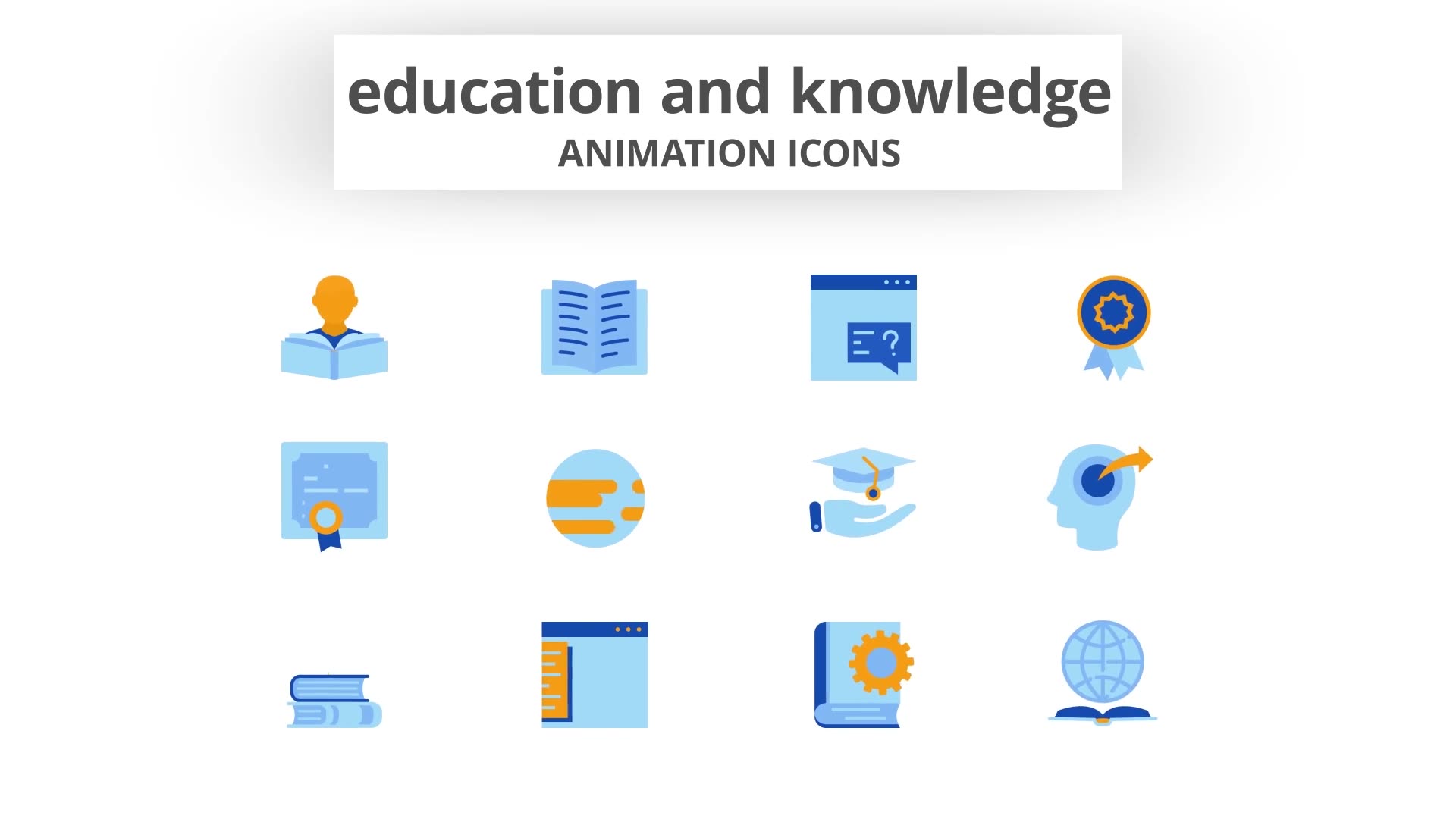Education & Knowledge Animation Icons Videohive 28168237 After Effects Image 7