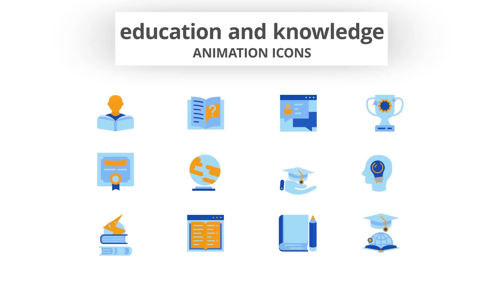 Education & Knowledge Animation Icons Videohive 28168237 After Effects Image 8