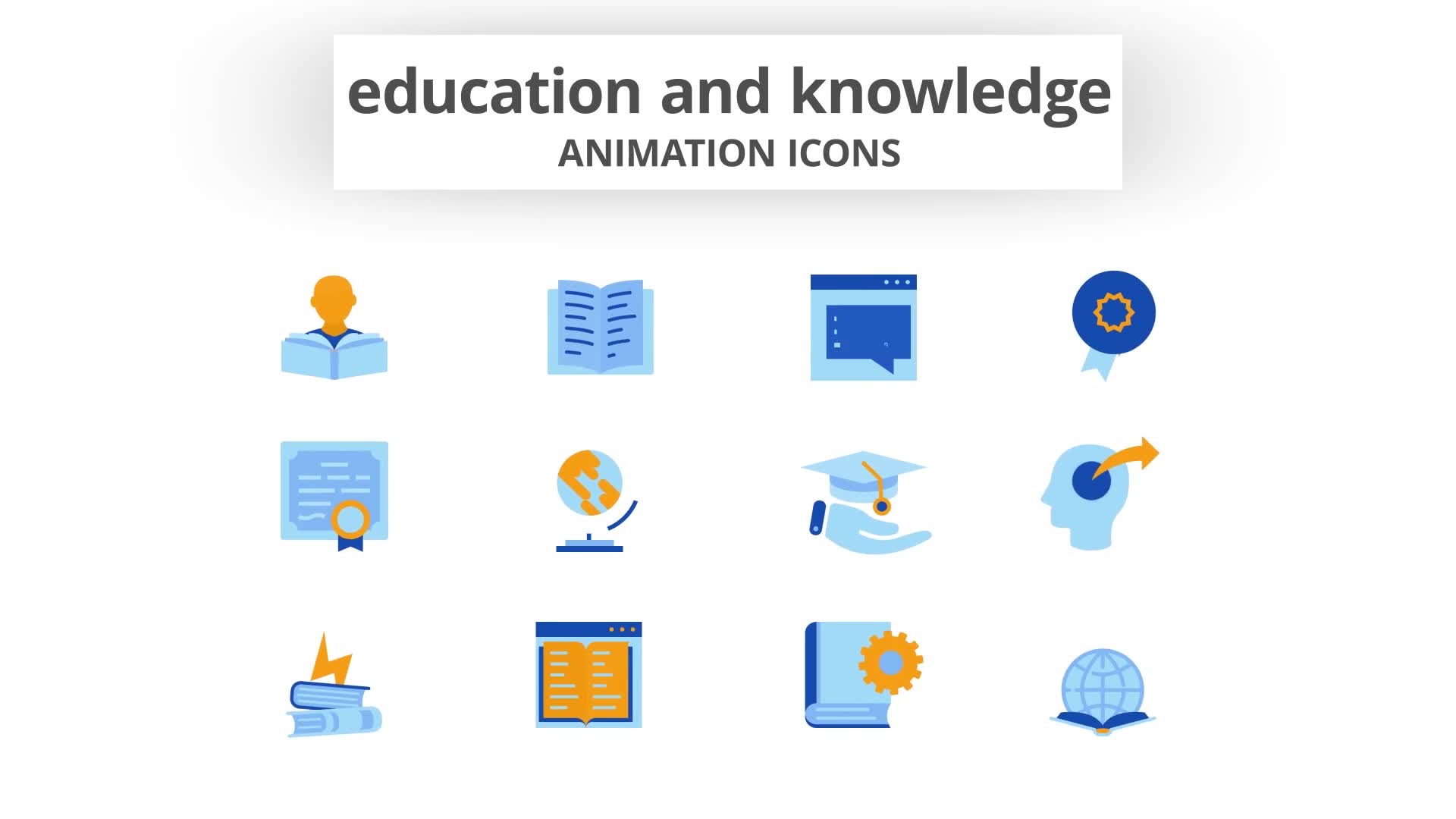 Education & Knowledge Animation Icons Videohive 28168237 After Effects Image 9