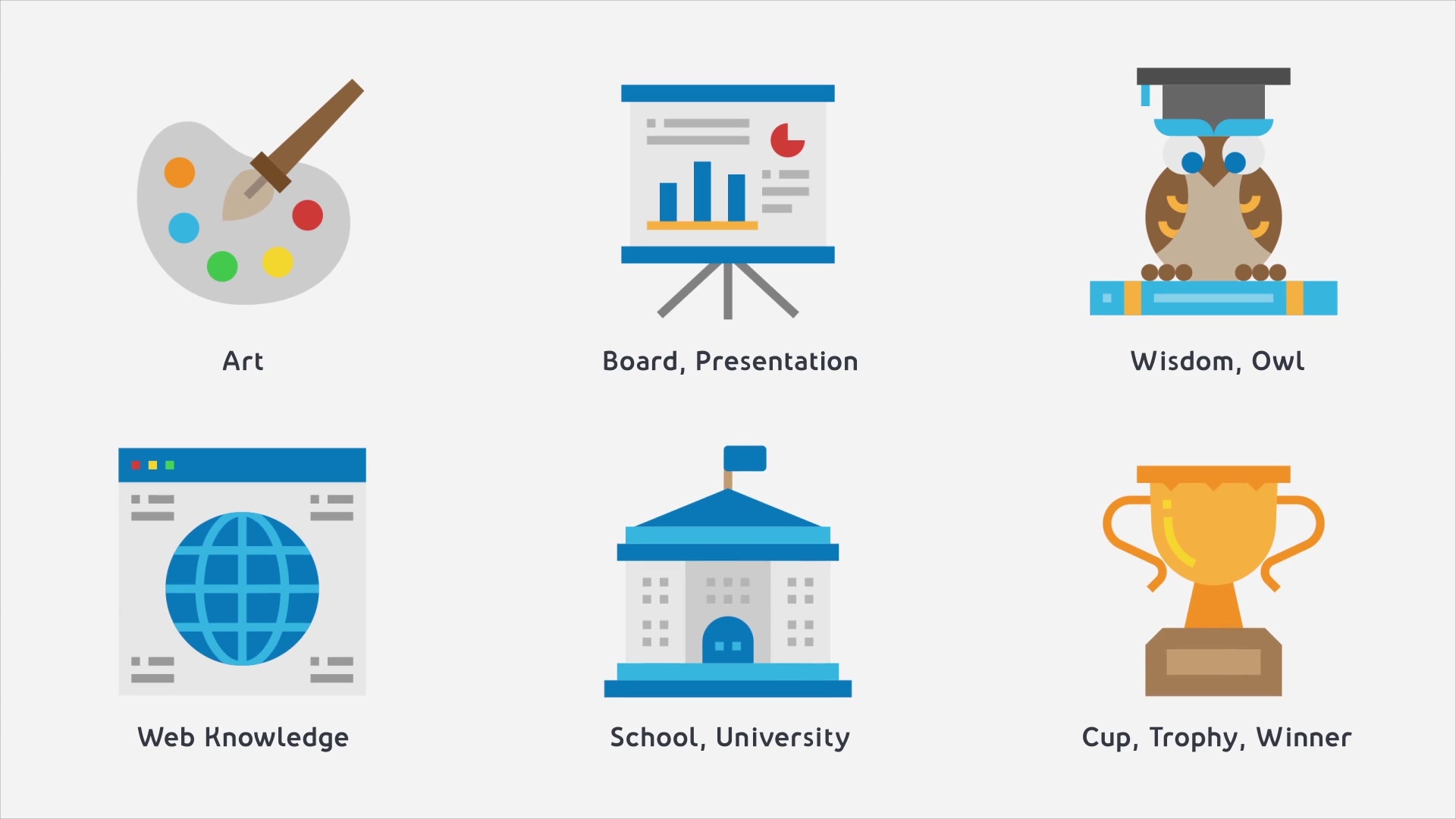 Education Modern Flat Animated Icons Videohive 26356431 After Effects Image 3