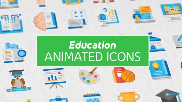 Education Modern Flat Animated Icons - Download 26356431 Videohive