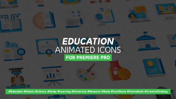 Education Modern Flat Animated Icons Mogrt - 31936964 Download Videohive