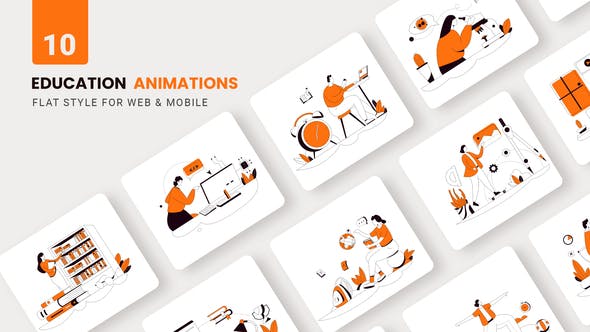Education School Animations Flat Concept - Videohive Download 37101900