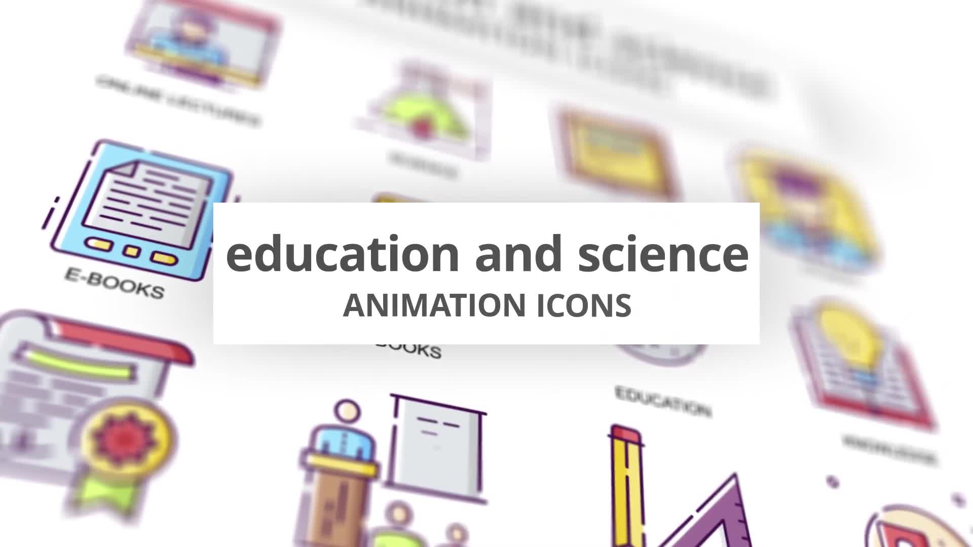 Education & Science Animation Icons Videohive 30885358 After Effects Image 1