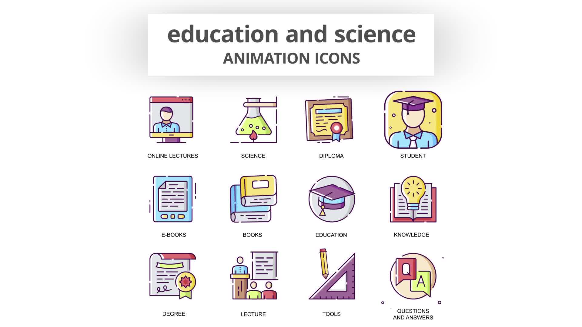 Education & Science Animation Icons Videohive 30885358 After Effects Image 10