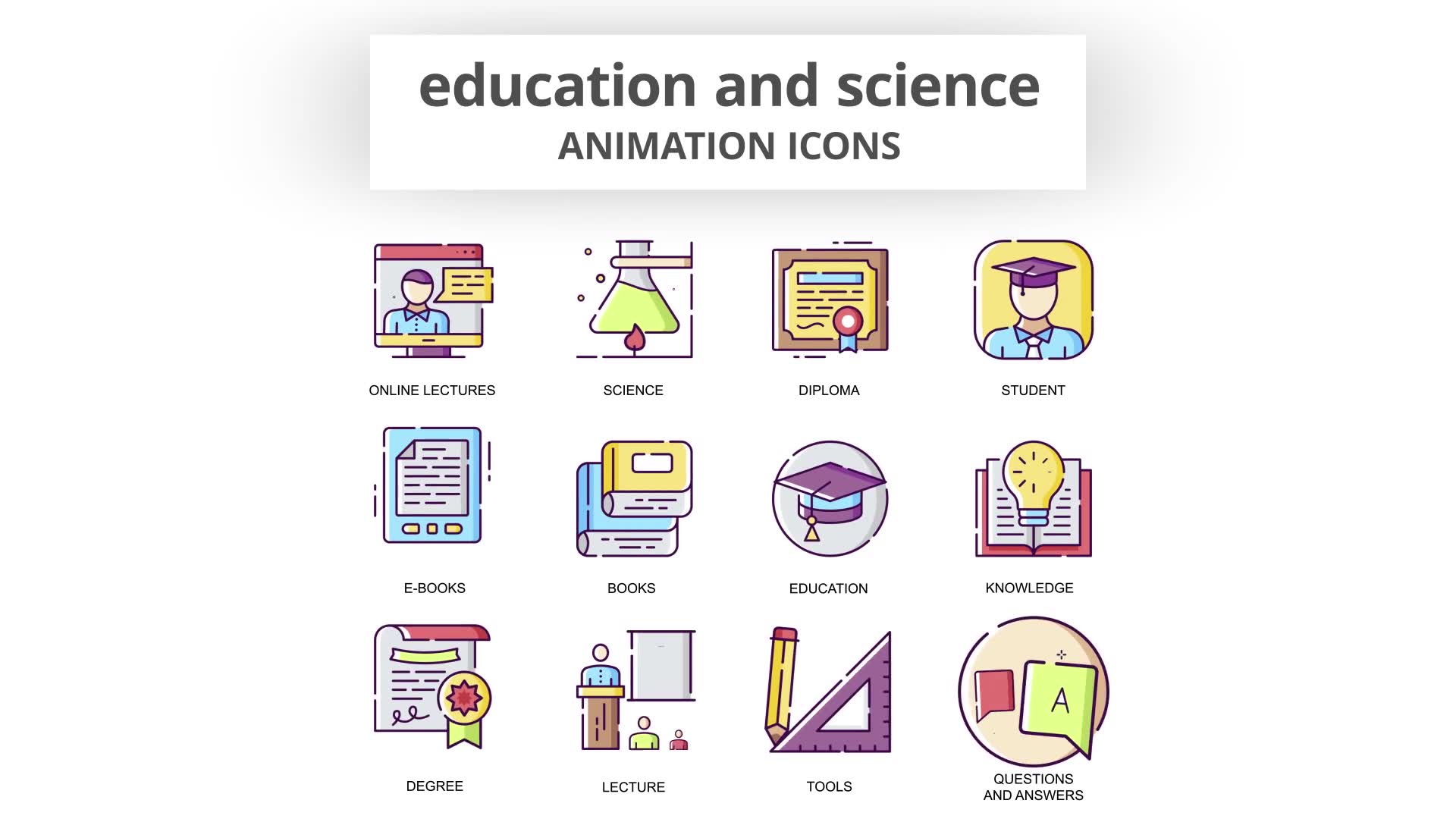 Education & Science Animation Icons Videohive 30885358 After Effects Image 7