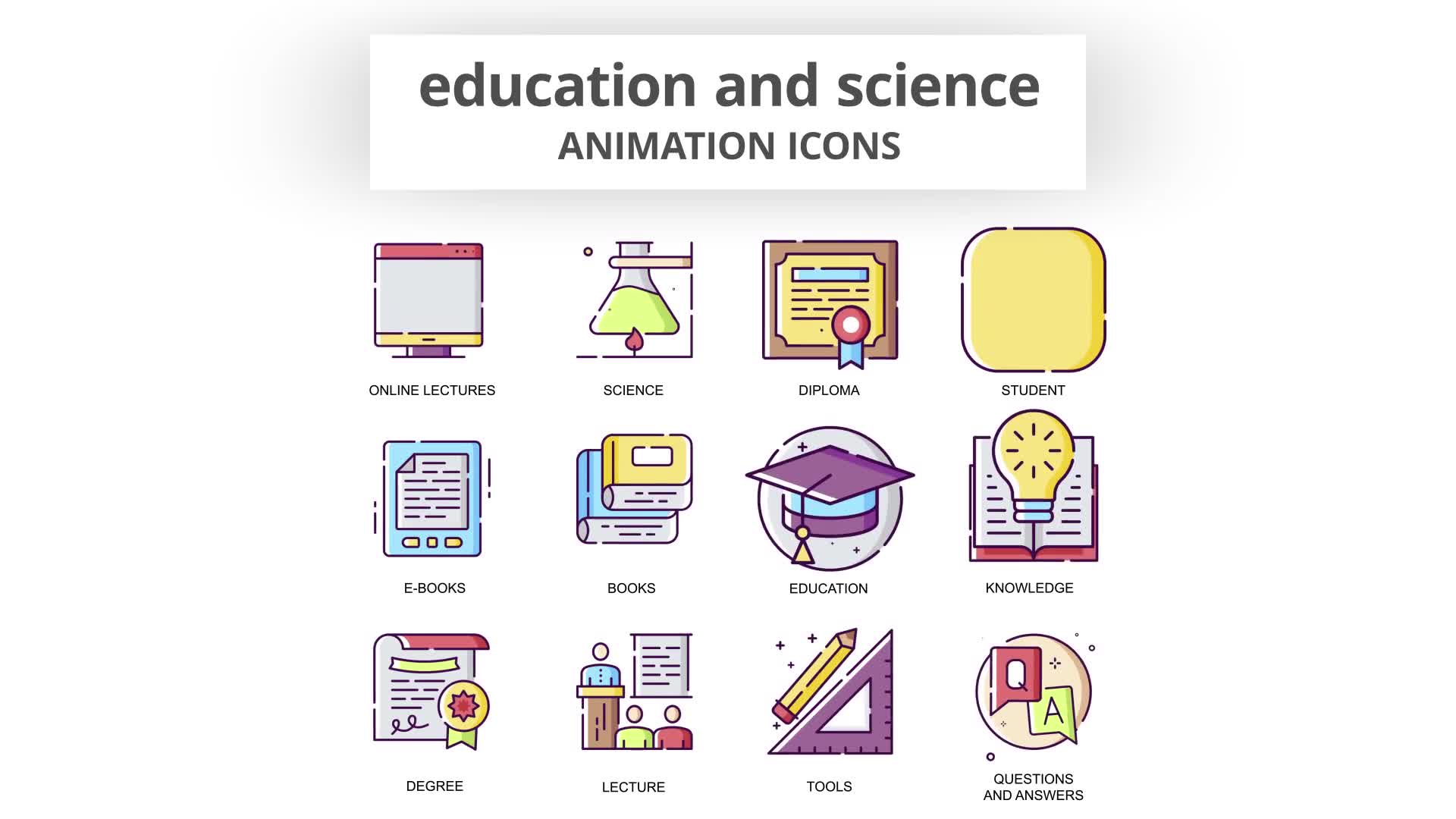 Education & Science Animation Icons Videohive 30885358 After Effects Image 8