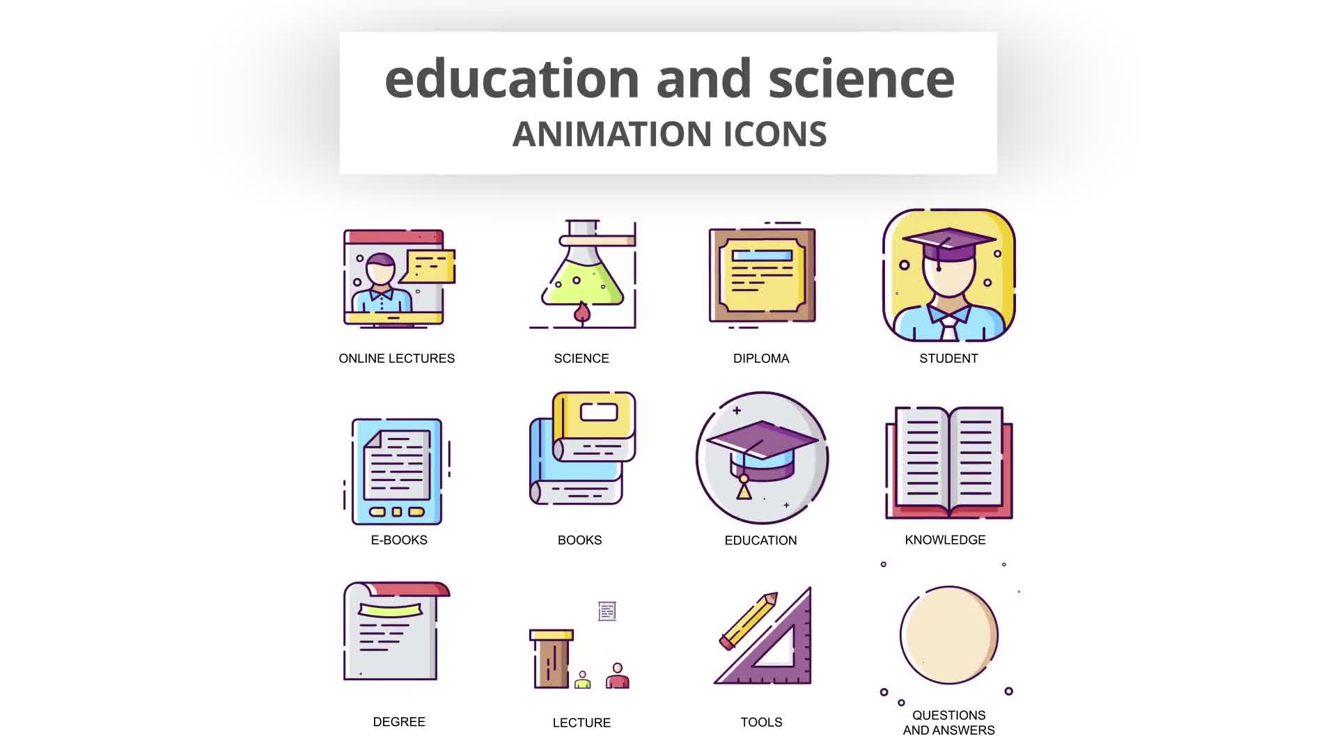 Education & Science Animation Icons Videohive 30885358 After Effects Image 9