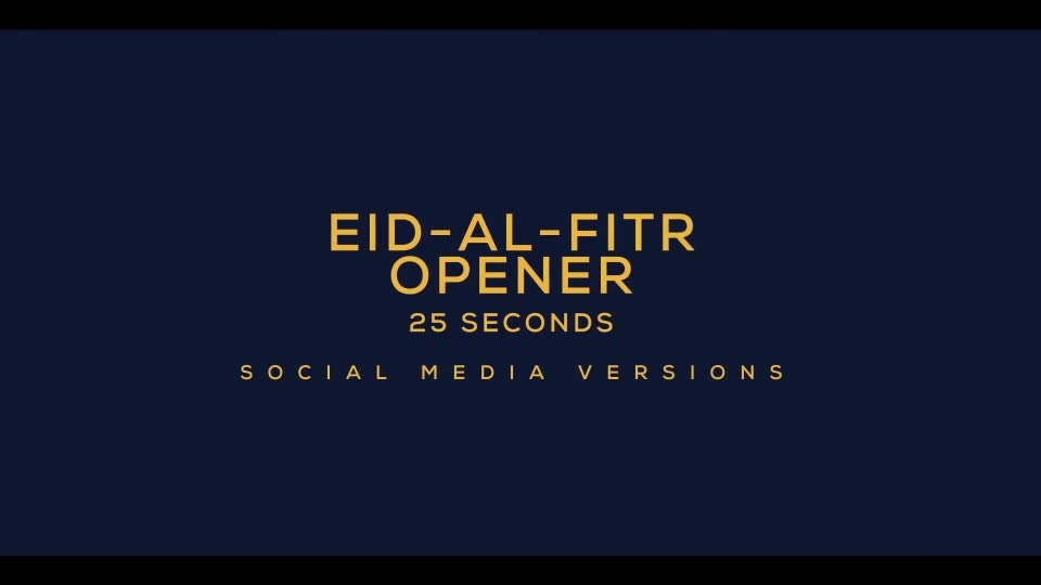 Eid al Fitr Opener l Eid Mubarak l Eid Saeed Titles l Muslim Holidays Videohive 37483566 After Effects Image 1