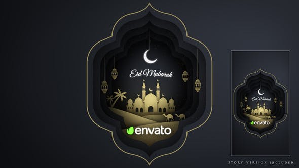 Eid and Ramadan Paper Intro - Download Videohive 32043412