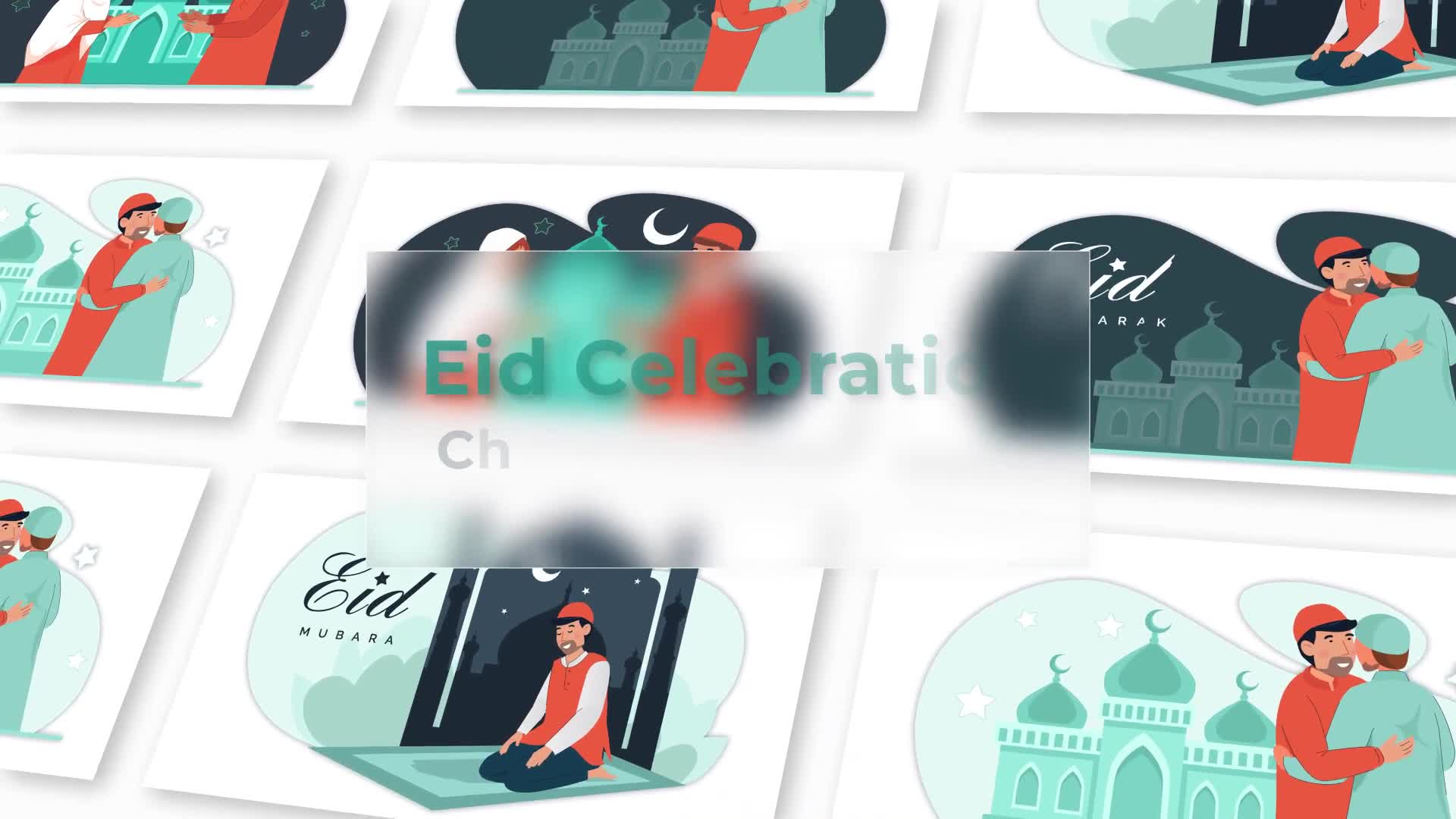 Eid Celebration Animation Scene Pack Videohive 37069368 After Effects Image 1