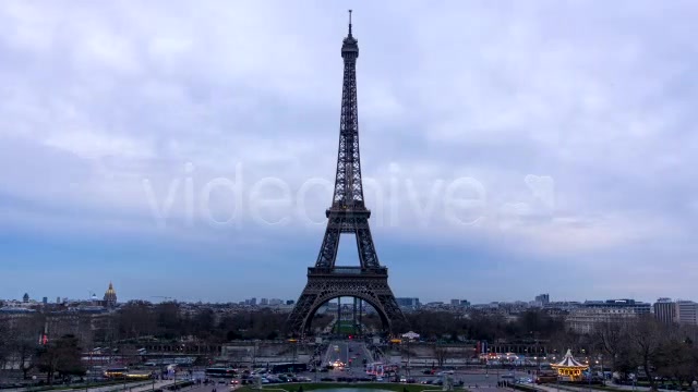 Eiffel Tower Day to Night  Videohive 7058914 Stock Footage Image 3