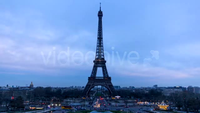 Eiffel Tower Day to Night  Videohive 7058914 Stock Footage Image 4