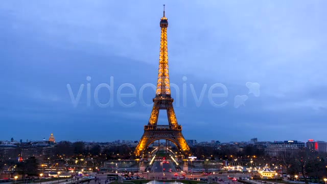 Eiffel Tower Day to Night  Videohive 7058914 Stock Footage Image 5