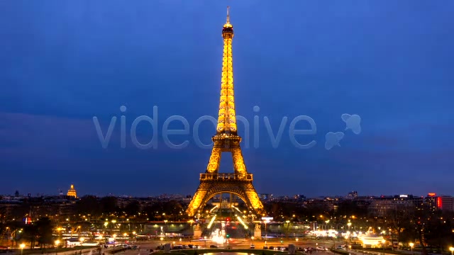 Eiffel Tower Day to Night  Videohive 7058914 Stock Footage Image 6