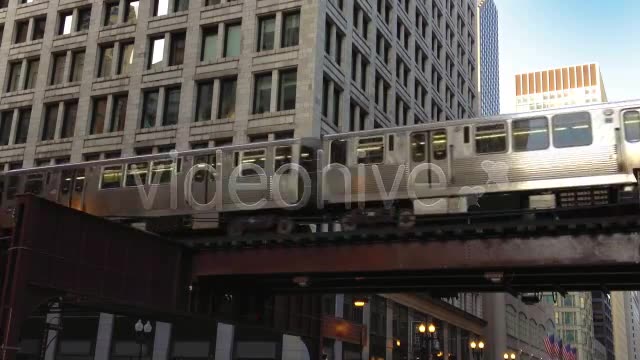 El Train in Downtown Chicago Elevated Train  Videohive 938342 Stock Footage Image 2