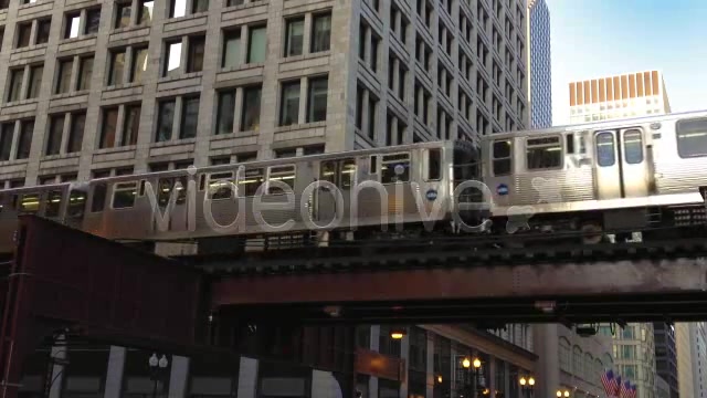 El Train in Downtown Chicago Elevated Train  Videohive 938342 Stock Footage Image 3