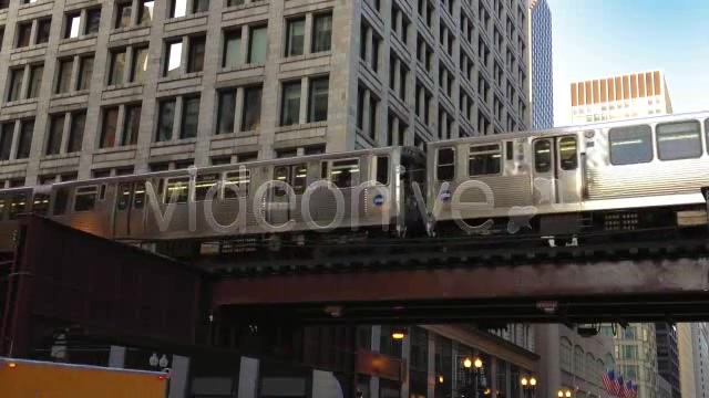 El Train in Downtown Chicago Elevated Train  Videohive 938342 Stock Footage Image 5