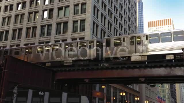 El Train in Downtown Chicago Elevated Train  Videohive 938342 Stock Footage Image 6
