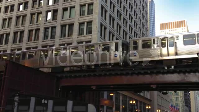 El Train in Downtown Chicago Elevated Train  Videohive 938342 Stock Footage Image 7