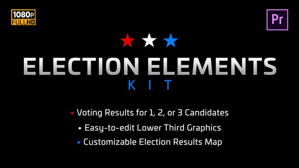 Election Elements Kit | MOGRT for Premiere Pro - Videohive Download 25028595