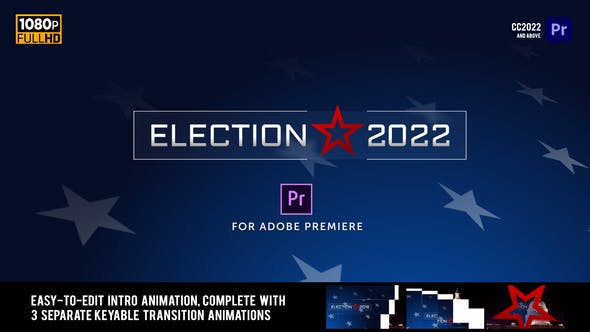 Election Essentials | Intro & Transitions | MOGRT for Premiere Pro - Videohive Download 40348664