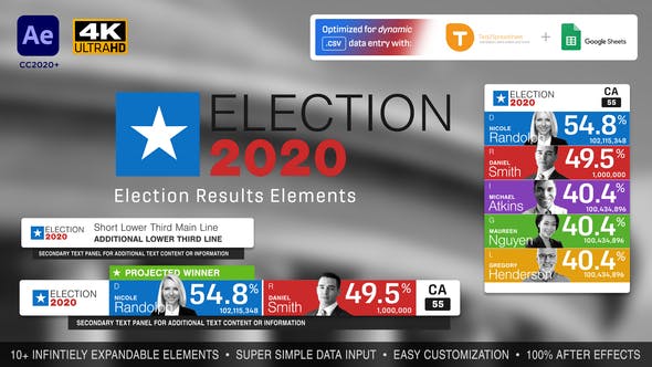 Election Results Elements - Videohive Download 28655204