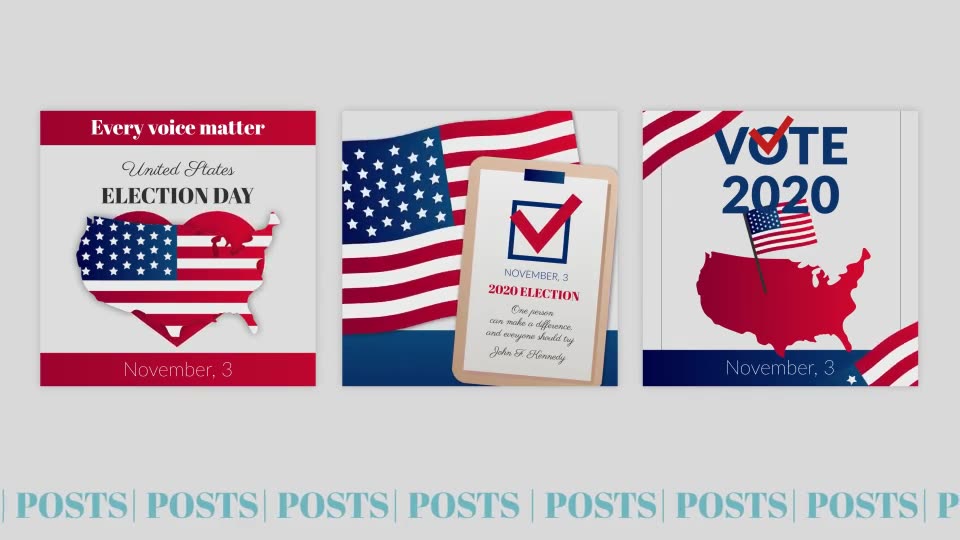 Election Stories and Posts Pack Videohive 28928093 After Effects Image 10