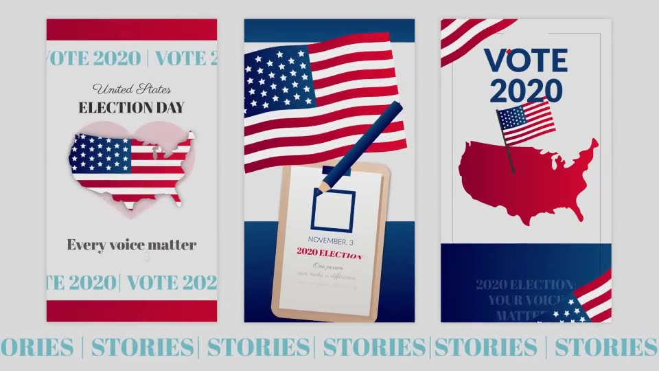 Election Stories and Posts Pack Videohive 28928093 After Effects Image 3