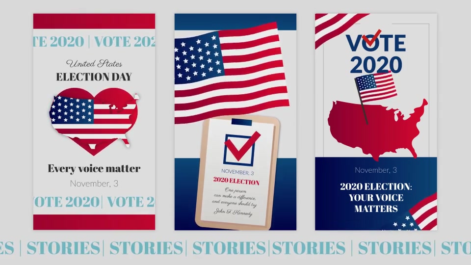 Election Stories and Posts Pack Videohive 28928093 After Effects Image 4