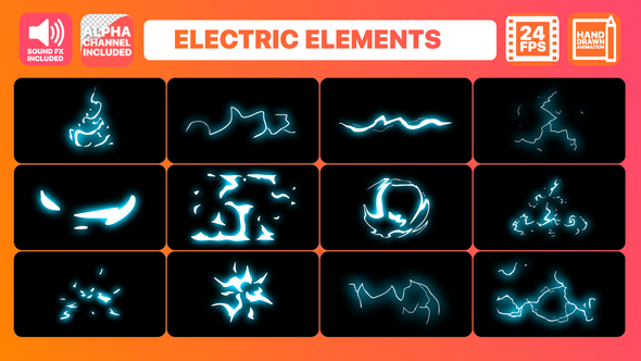 Electric Current Elements and Titles Pack - Download Videohive 22299478