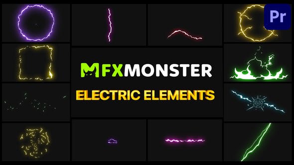 Electric Elements | Premiere Pro MOGRT - 33988125 Videohive Download