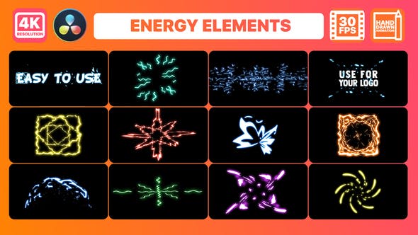 Electric Energy Elements for DaVinci Resolve - 35902157 Download Videohive