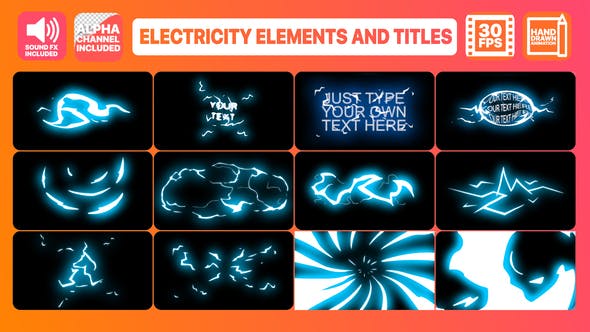 Electricity Elements And Titles | After Effects - Download 23748523 Videohive