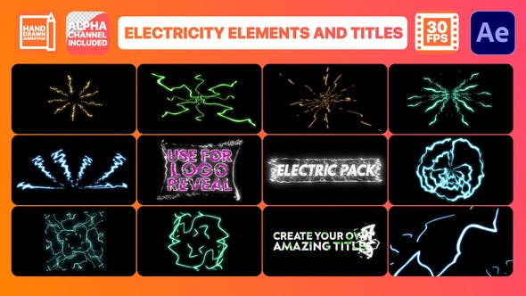 Electricity Elements And Titles | After Effects - Videohive 29363381 Download