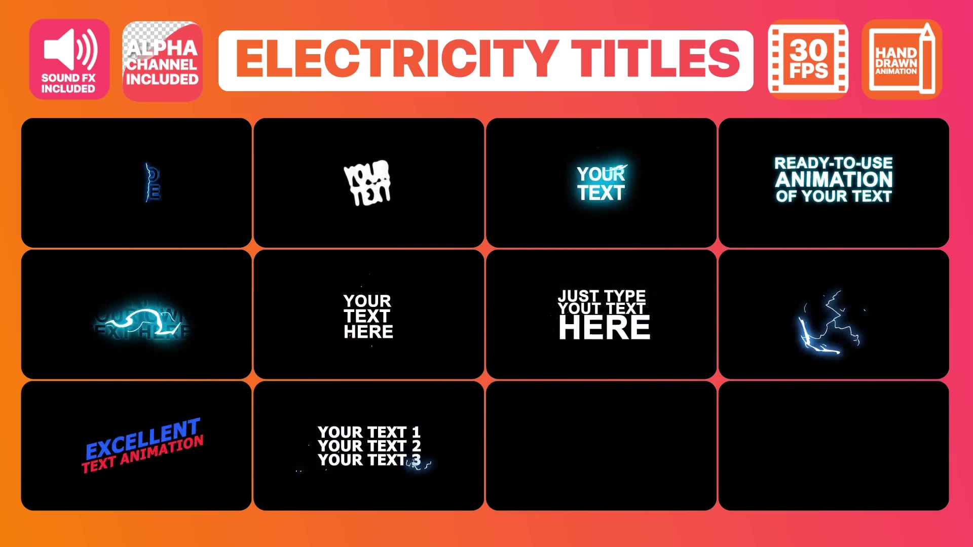 Electricity Titles Collection | DaVinci Resolve Videohive 34759029 DaVinci Resolve Image 10