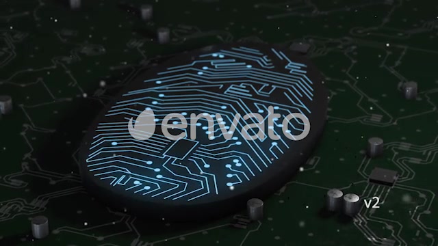 Electronic Circuit Board With Artificial Intelligence & Digital Fingerprint in Printed Circuit Board - Download Videohive 22103517