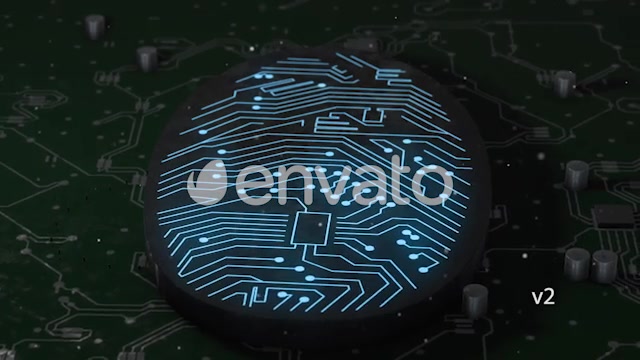 Electronic Circuit Board With Artificial Intelligence & Digital Fingerprint in Printed Circuit Board - Download Videohive 22103517