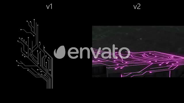 Electronic Circuit Board With Artificial Intelligence & Digital Tree Branch in Printed Circuit Board - Download Videohive 22103537