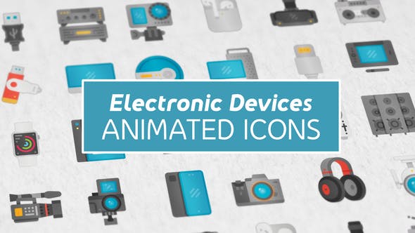 Electronic Devices Modern Flat Animated Icons - Download 26863959 Videohive