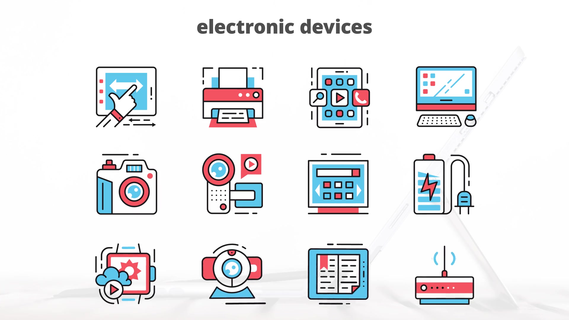 Electronic Devices – Thin Line Icons - Download Videohive 23455759