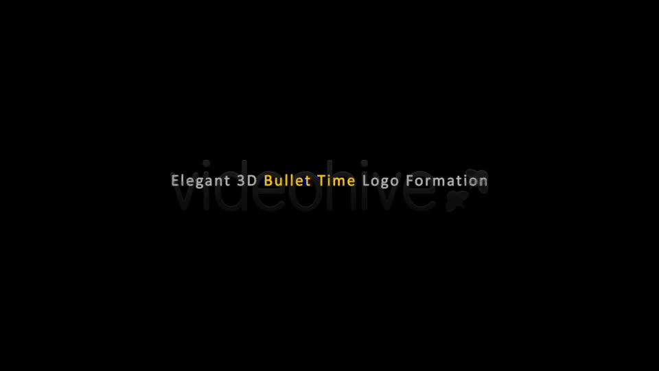 Elegant 3D Bullet Time Logo Sting Videohive 5159671 After Effects Image 1